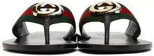 Carregar imagem no visualizador da galeria, GUCCI Red & Green Kika Thong Sandals