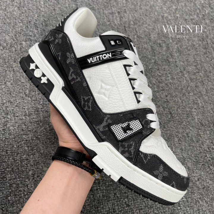 Zapatillas Trainer Louis Vuitton Blanco/Negro Vaquero