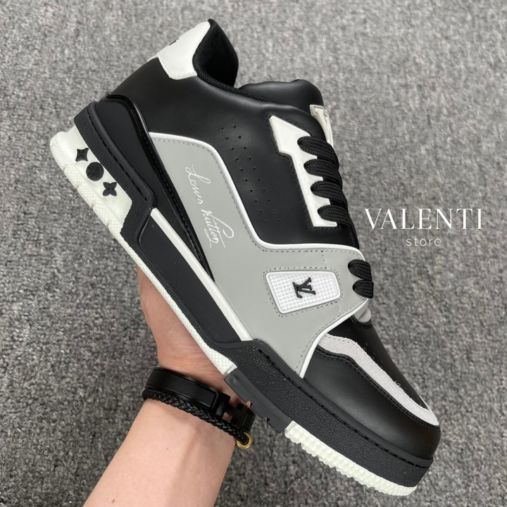 Zapatillas Trainer Louis Vuitton Negro/Gris/Blanco