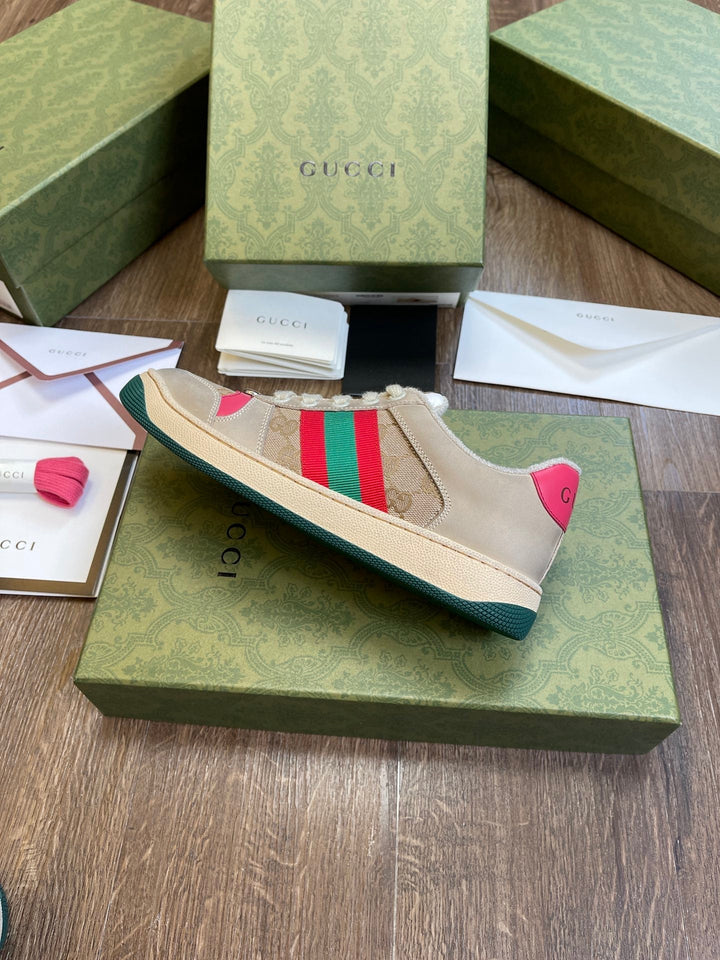 Gucci Screener Cuero Mantequilla
