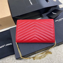 Carregar imagem no visualizador da galeria, Saint Laurent Should Bag red