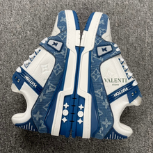 Carregar imagem no visualizador da galeria, Tênis Trainer Louis Vuitton Branco/Azul Jeans
