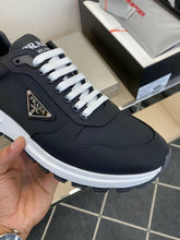 Carregar imagem no visualizador da galeria, Prada PRAX 01 Sneakers Re-Nylon Brushed Leather Black White
