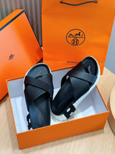 Cargar imagen en el visor de la galería, Hermes Sandalias Infra Black White