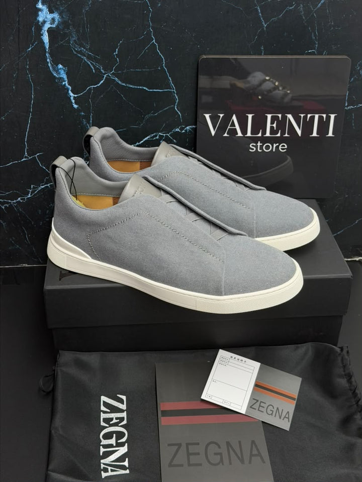 Tênis Zegna Jeans Cinza