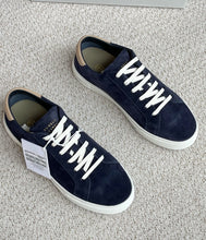 Carregar imagem no visualizador da galeria, Tênis Brunello Cucinelli Camurça Azul Escuro
