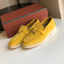 Carregar imagem no visualizador da galeria, Mocassim Loro Piana Summer Cad Yellow Suede