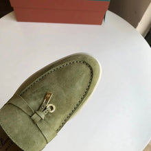 Carregar imagem no visualizador da galeria, Mocassim Loro Piana Summer Cad Pistachio Green