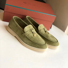Carregar imagem no visualizador da galeria, Mocassim Loro Piana Summer Cad Pistachio Green