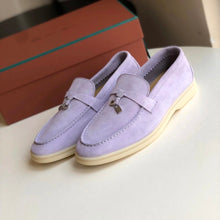 Carregar imagem no visualizador da galeria, Mocassim Loro Piana Summer Cad Light Lavender