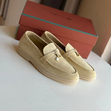 Carregar imagem no visualizador da galeria, Mocassim Loro Piana Summer Cad Light Beige