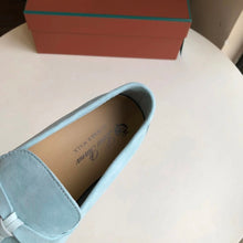 Carregar imagem no visualizador da galeria, Mocassim Loro Piana Summer Cad Light Blue Suede