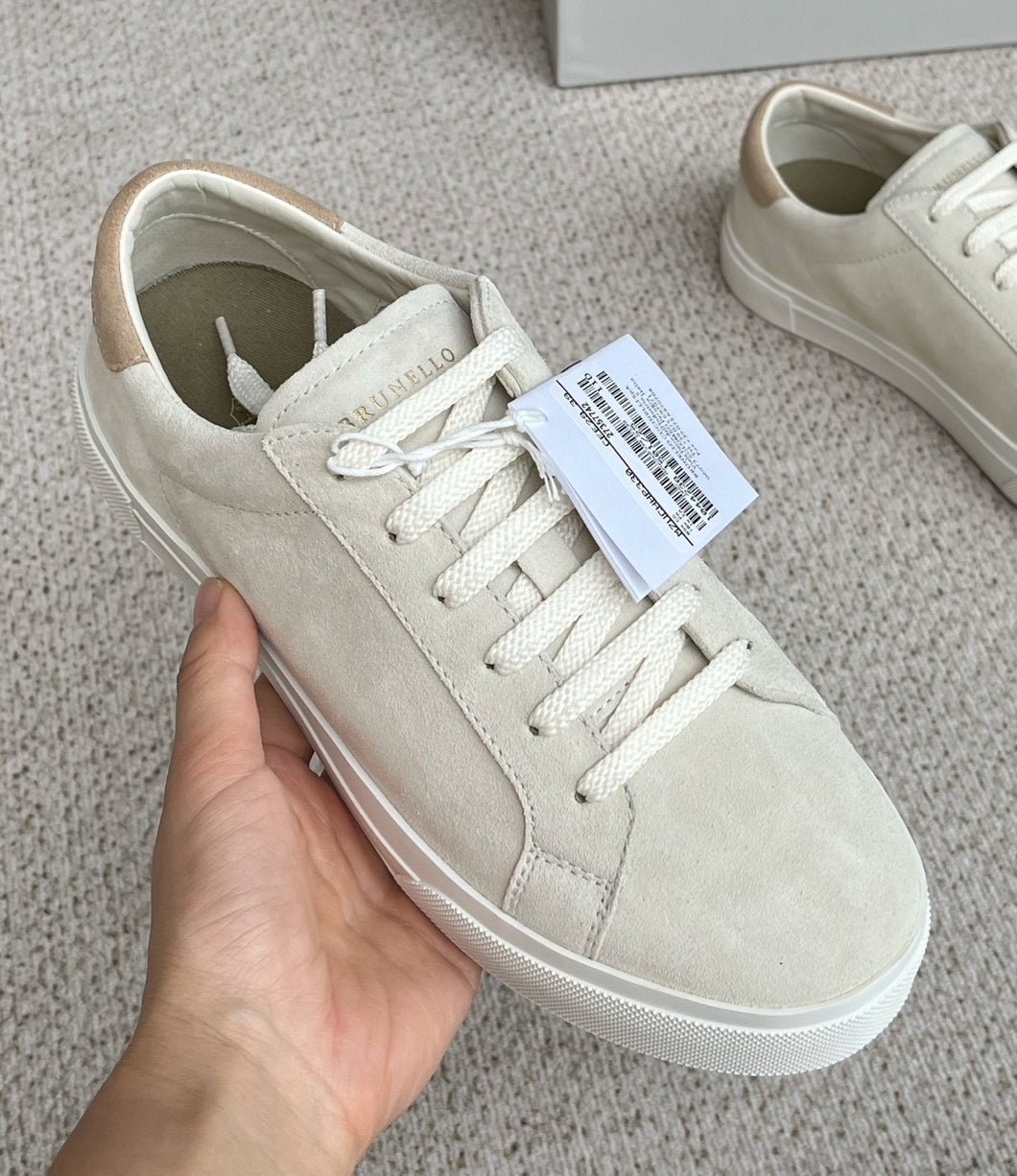 Tênis Brunello Cucinelli Camurça claro