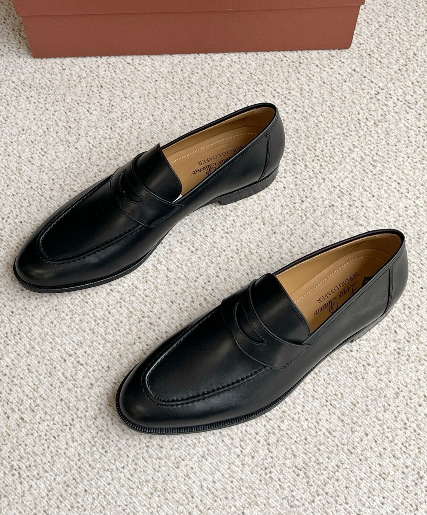 Sergio Loafer Loro Piana Calfskin Black