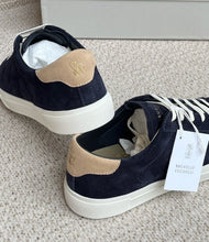 Carregar imagem no visualizador da galeria, Tênis Brunello Cucinelli Camurça Azul Escuro
