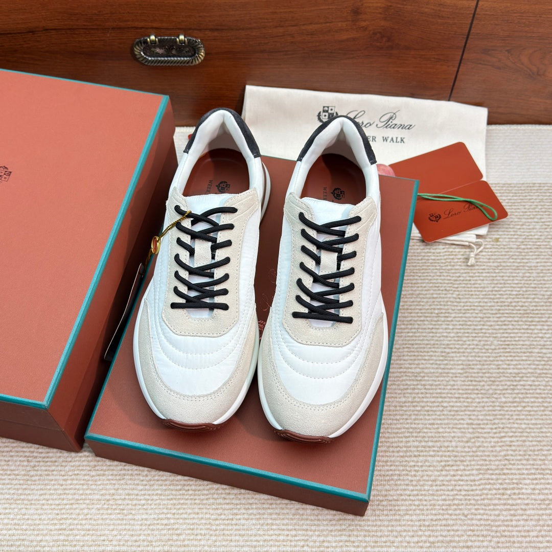 Sneaker Loro Piana White & Light Beige