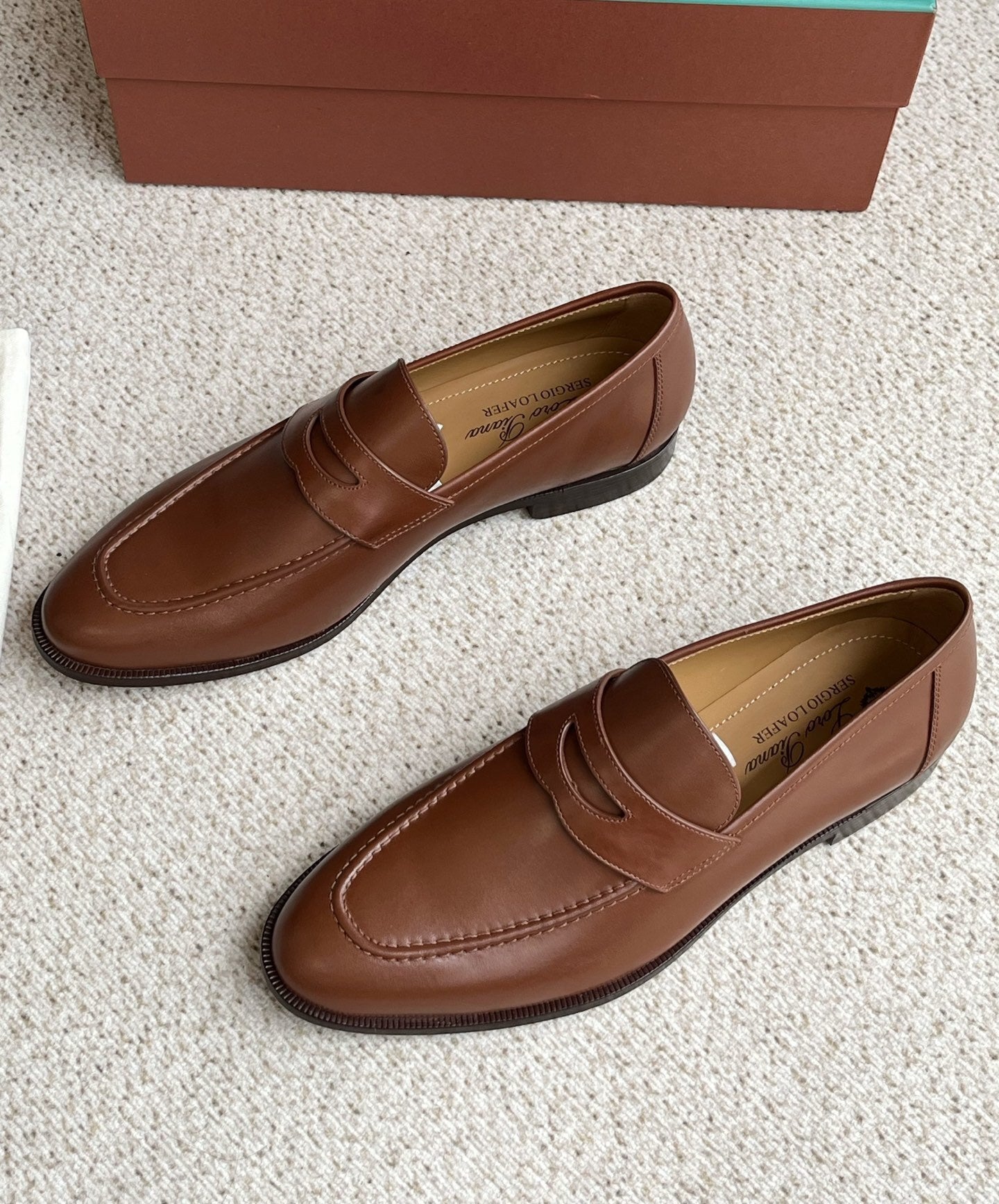 Sergio Loafer Loro Piana Calfskin Brown