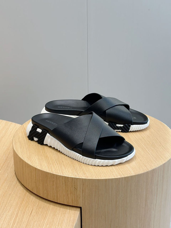 Hermes Sandal Infra Black White