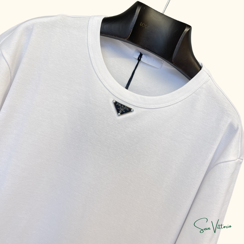 Camiseta Com Logo Triangular - Prada