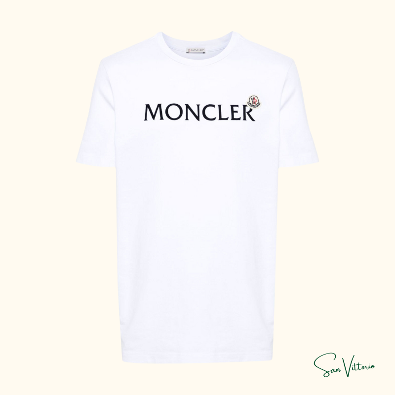 Camiseta "Com Logo Flocado" Moncler
