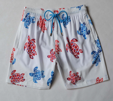 Carregar imagem no visualizador da galeria, Shorts "White turtle red/blue" Vilebrequin
