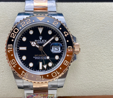 Carregar imagem no visualizador da galeria, Rolex GMT-Master II  'Root Beer' aço inoxidável ouro rose "Super C"
