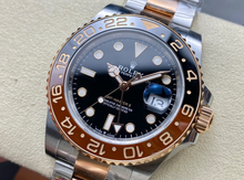 Carregar imagem no visualizador da galeria, Rolex GMT-Master II  'Root Beer' aço inoxidável ouro rose "Super C"
