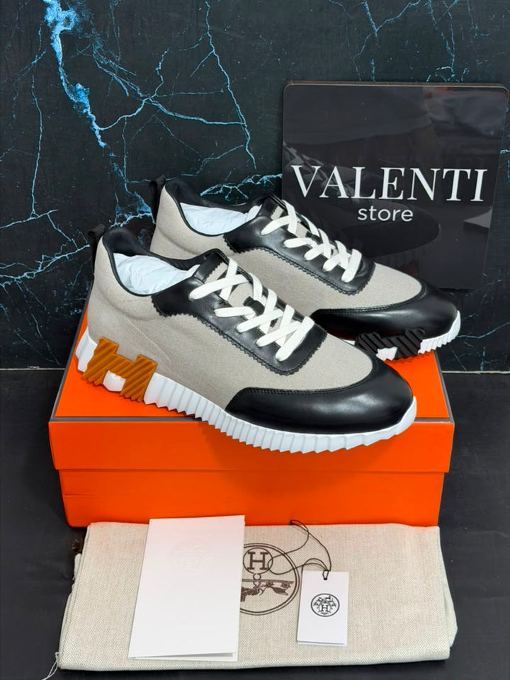 Zapatillas Herm Gris y Negro