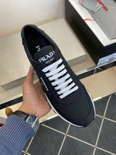 Carregar imagem no visualizador da galeria, Prada PRAX 01 Sneakers Re-Nylon Brushed Leather Black White
