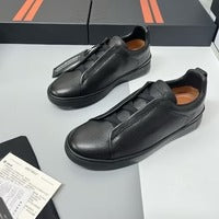 Carregar imagem no visualizador da galeria, Tênis Zegna Triple Stitch All Black
