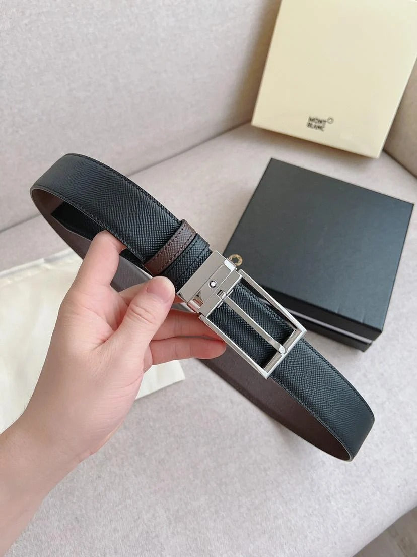 Cinto Montblanc Rectangular Silver