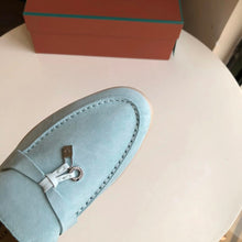 Carregar imagem no visualizador da galeria, Mocassim Loro Piana Summer Cad Light Blue Suede
