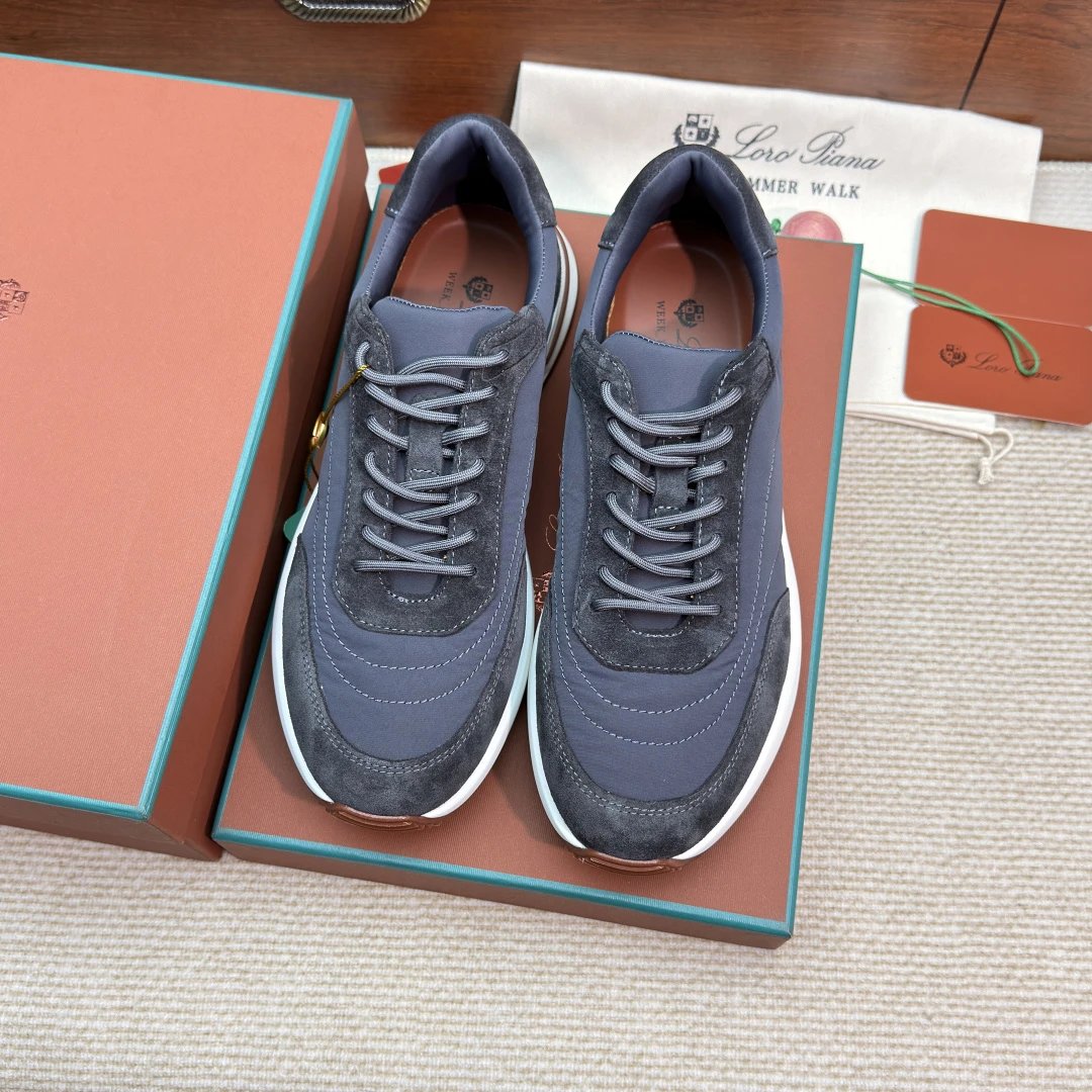 Sneaker Loro Piana Graphite Blue