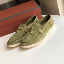 Carregar imagem no visualizador da galeria, Mocassim Loro Piana Summer Cad Pistachio Green
