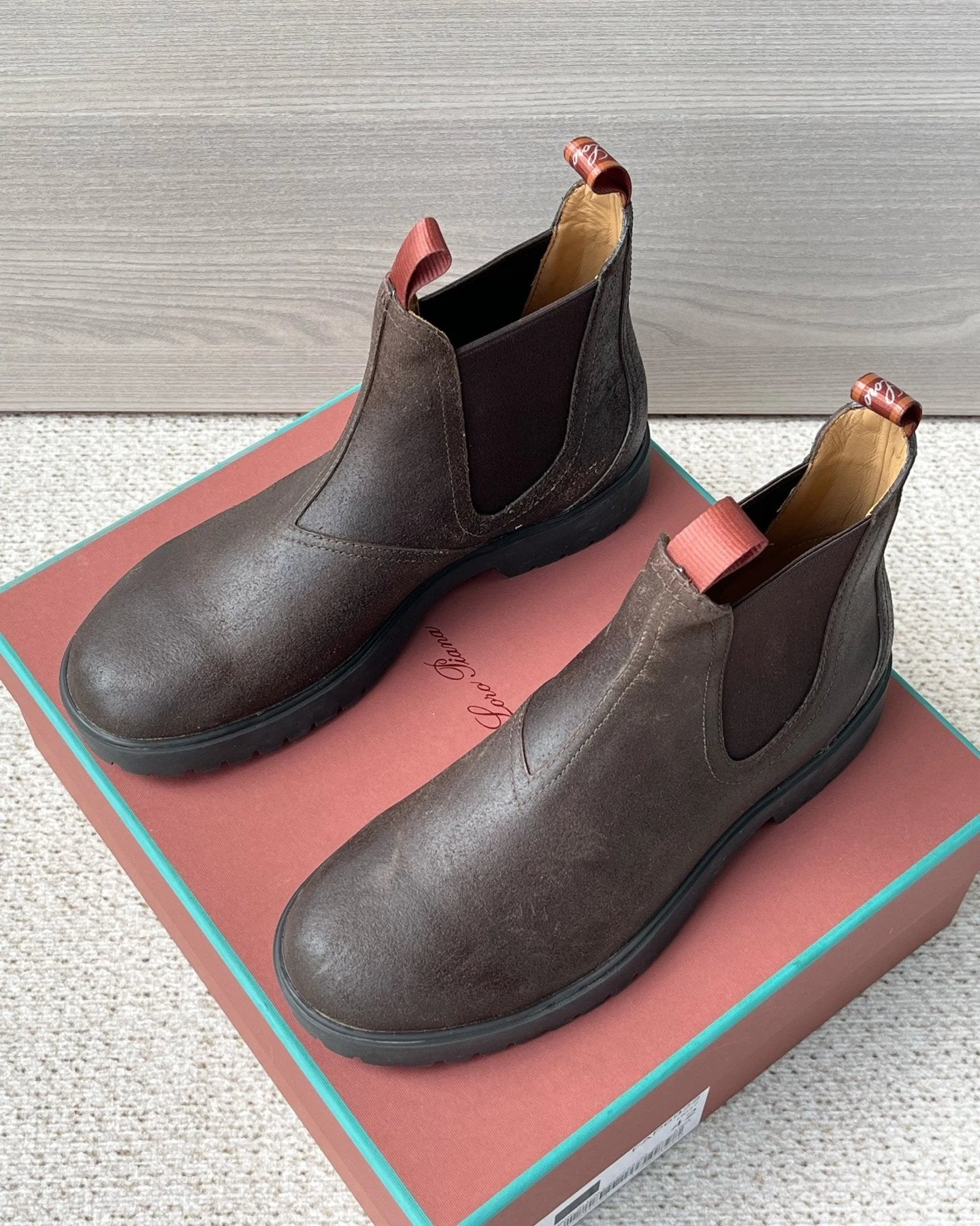 Bota Chelsea Loro Piana Brown