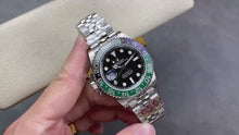 Carregar e reproduzir vídeo no visualizador da galeria, Rolex GMT-Master II 40MM "Sprite" Jubilee de Aço Inoxidável "Super C"
