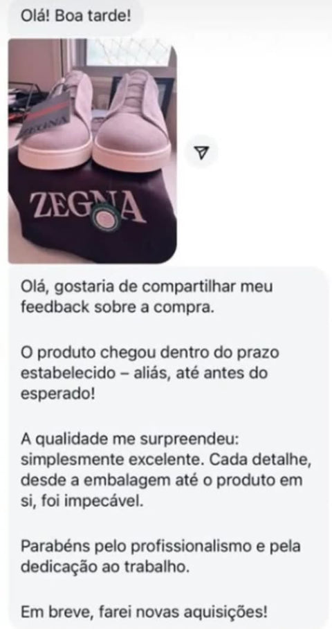 Print de cliente que recebeu o pedido